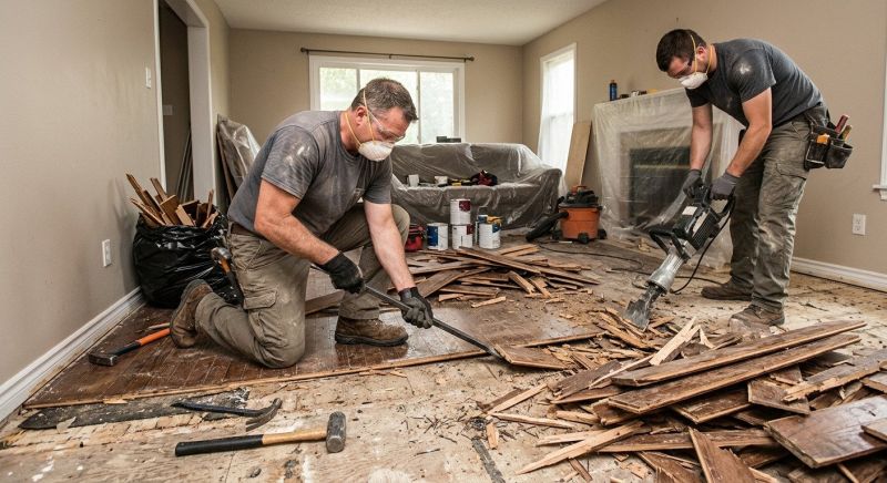 Hardwood Floor Demolition in Bergen County, NJ