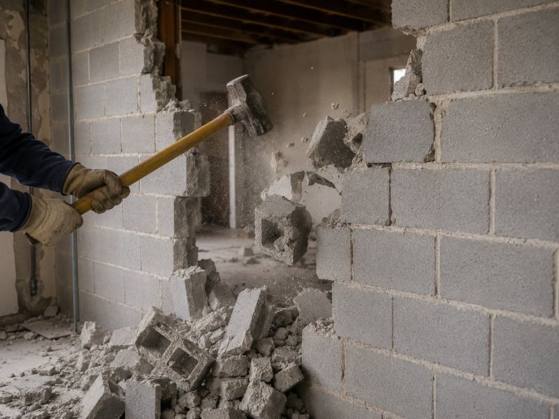 Block Wall Demolition in Bergen County, NJ
