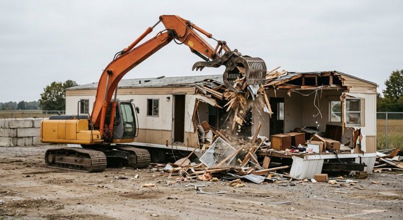 Double Wide Demolition in Katy, TX