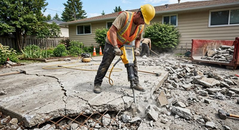 Patio Slab Demolition in Bergen County, NJ