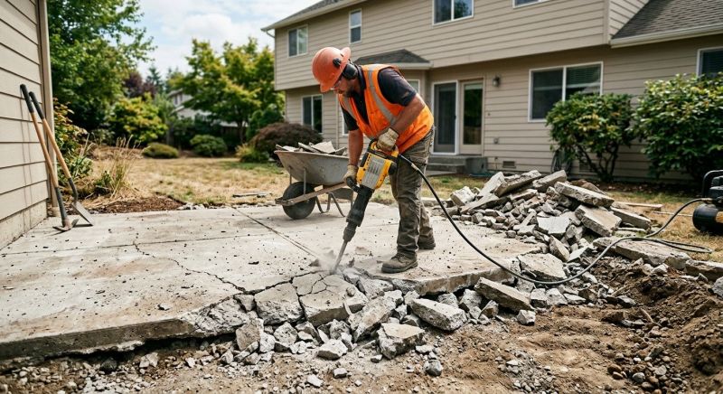Patio Slab Demolition in Sacramento, CA